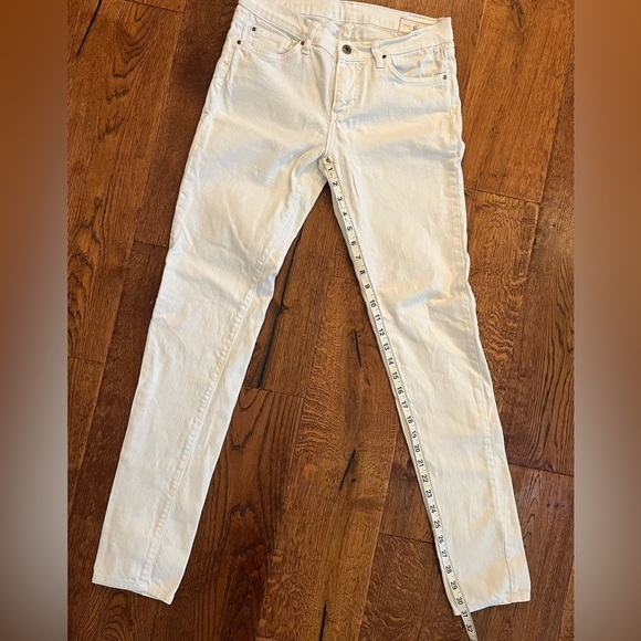 Angry Rabbit Skinny Jeans Women’s 27 White Made USA Cotton Spandex Stretch Ankle - Picture 7 of 11